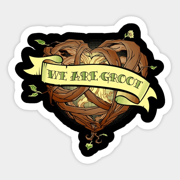 We Are Groot Sticker by RoguePlanets